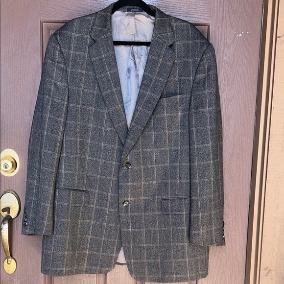 Hart Schaffner Marx Gray Checkered Blazer